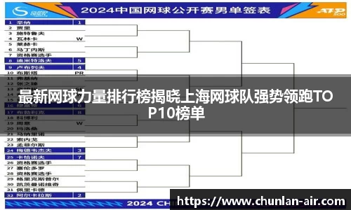 最新网球力量排行榜揭晓上海网球队强势领跑TOP10榜单
